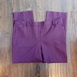 Chicos's Maroon/Purple Womens Dress Pants
